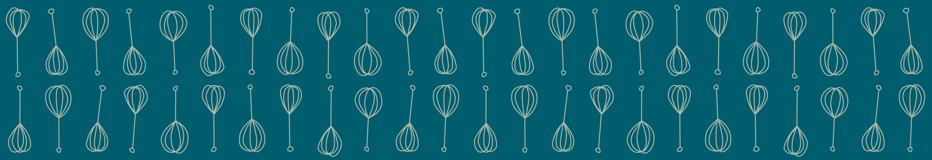 a pattern of illustrated whisks